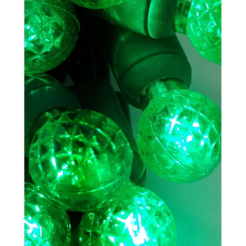 9.5'' LED Globe String Lights, Green