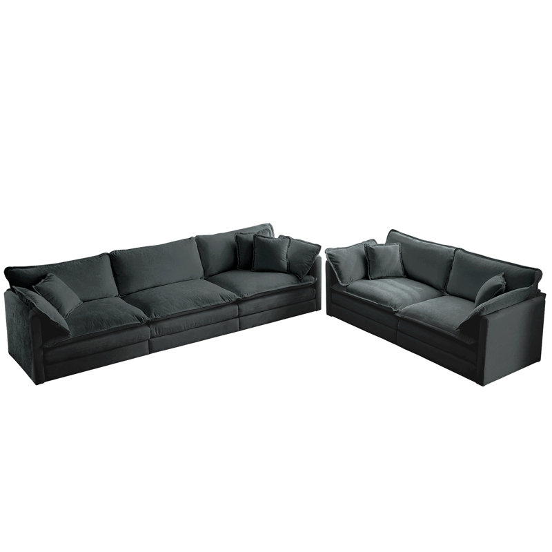 Chenille gris: 2 et 3 places, salon confortable, gris: 2 + 3