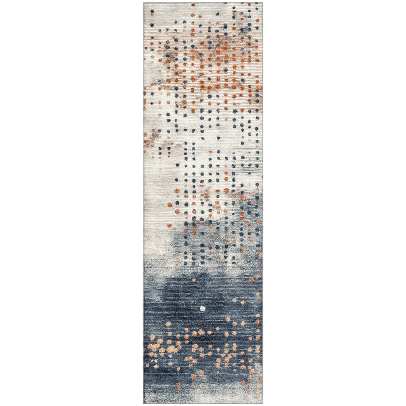Premium Machine Washable Mouton Geometric Rug, Runner 2'3" x 7'6"