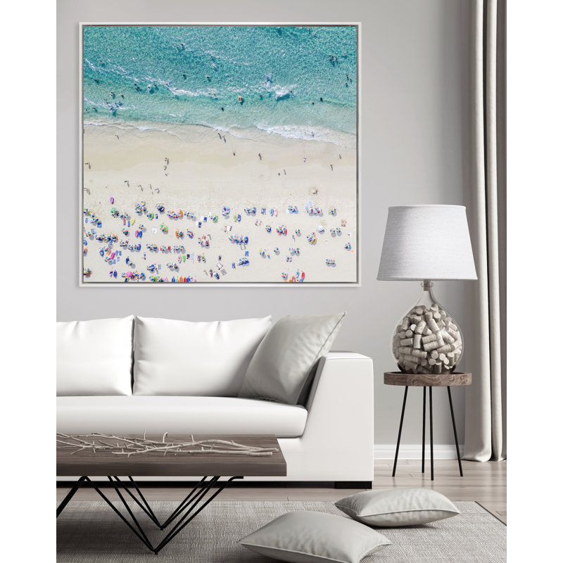 Bird's Eye View Print, Gray Framed, 29" H x 31" W