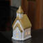 Figurine en céramique blanche et dorée 6 "Home Sweet Home