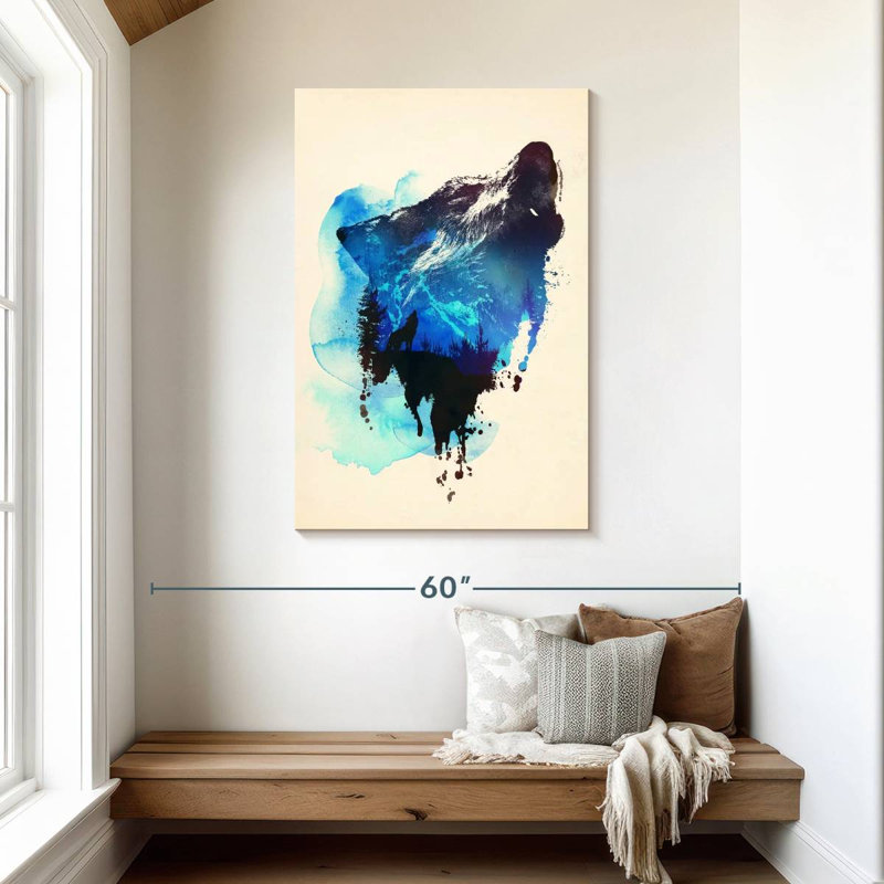 Brampt Alone As A Wolf, 45" H x 30" W
