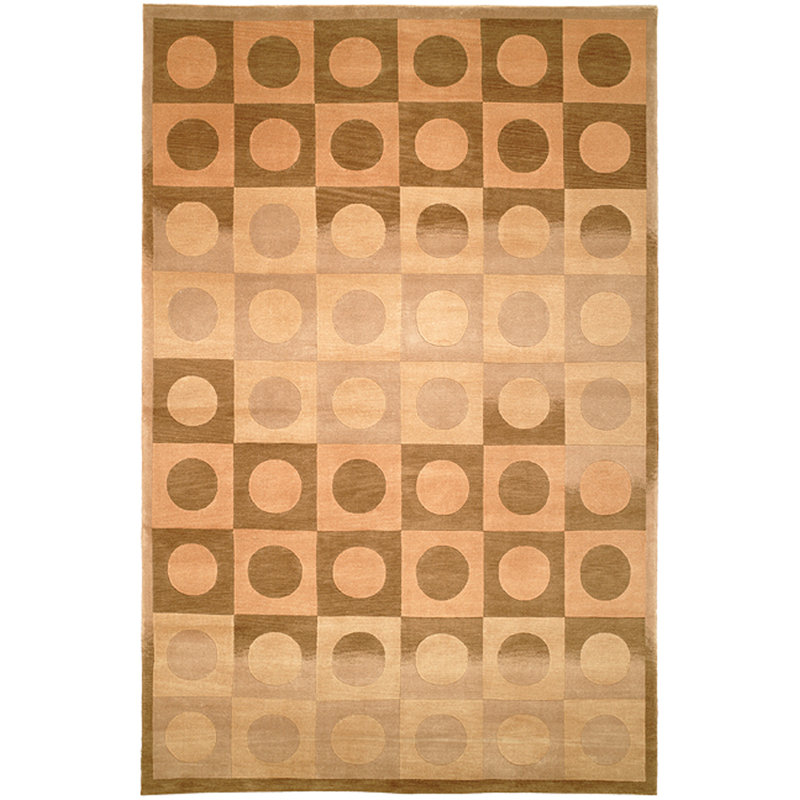 Tapis en laine noué à la main Elikai, Rectangle 5 pi x 7 pi 6 po