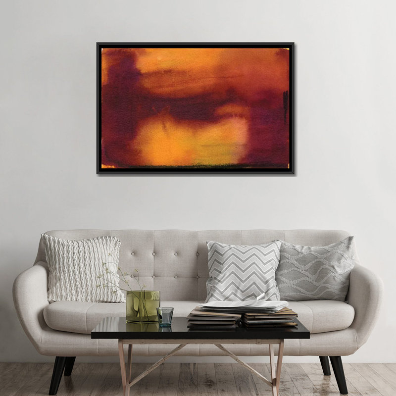 Terra Cotta, reproduction d'art sur toile tendue, H 32 po x l 48 po x P 1,5 po, Toile avec cadre noir, Pas de tapis