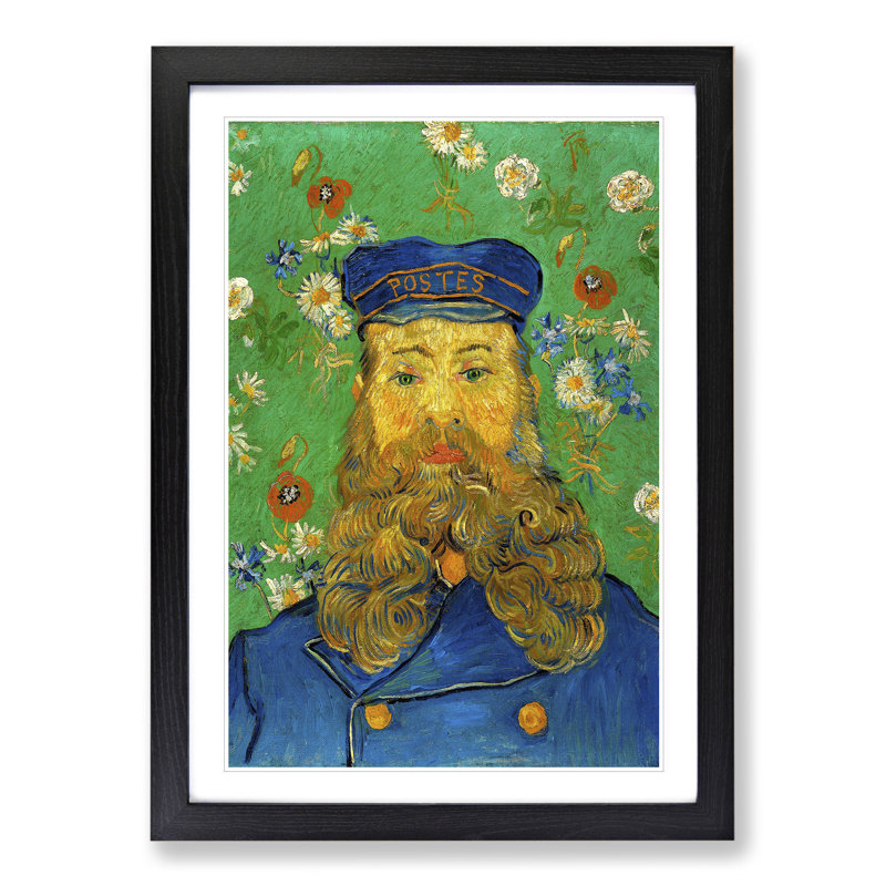 The Postman Joseph Roulin Vol.2 by Vincent Van Gogh - Picture Frame Painting, Black Framed, 48cm H x 36cm W x 2cm D