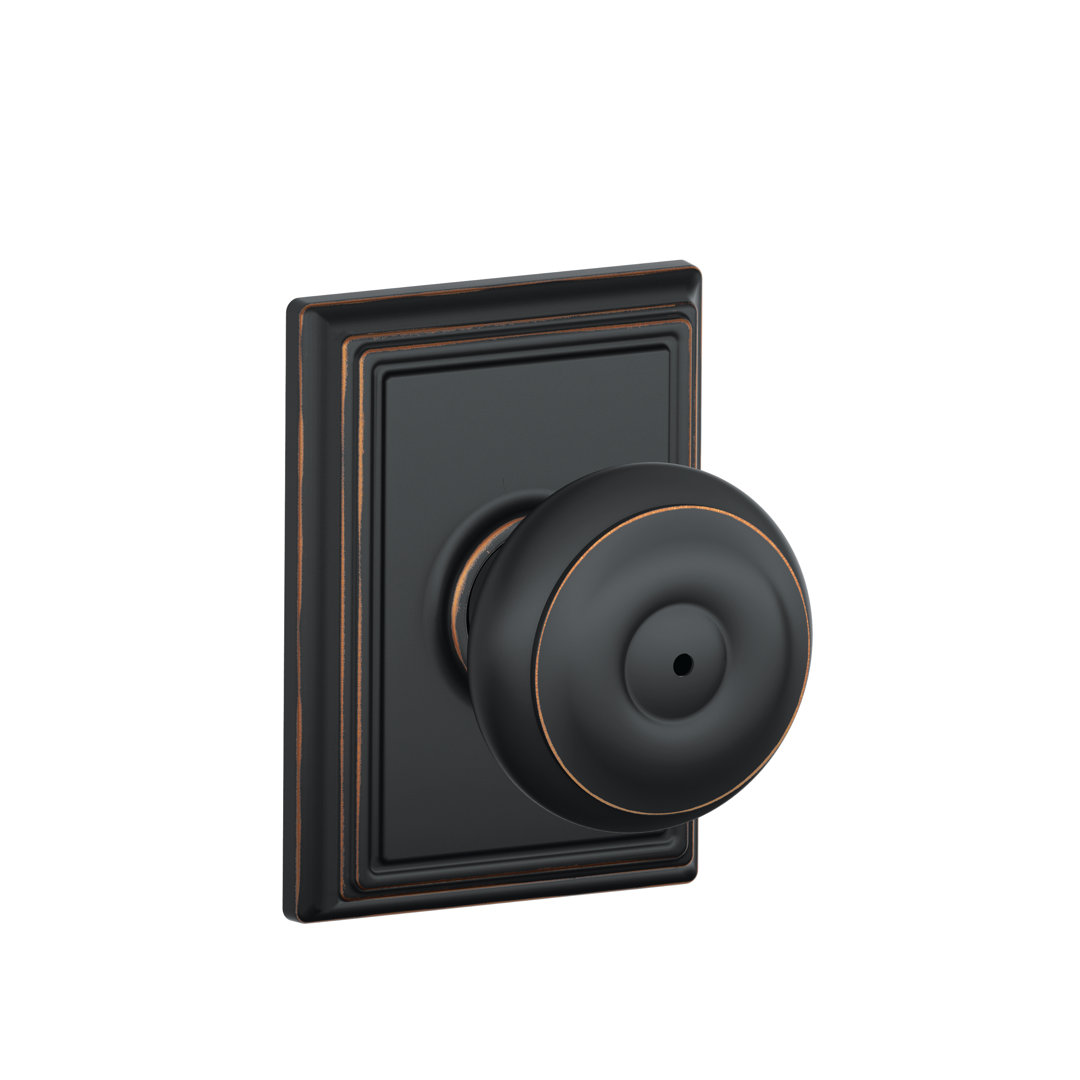 Georgian Privacy Knob with Addison Trim Schlage 