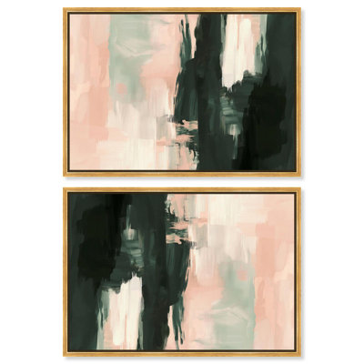 Sage and Silk Set Canvas Modern Boho by Art Remedy