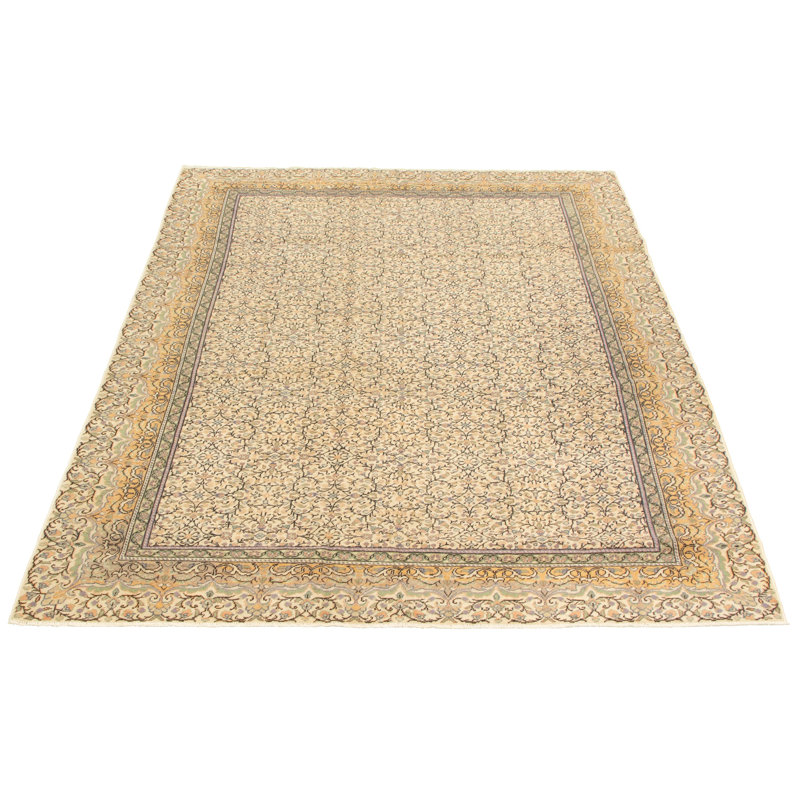 Tapis intérieur en laine 6 pi 6 po x 9 pi 7 po à la main one-of-kind-noué la 1980 keisari Yedidalga