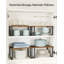 Extli Spice Rack, Set of 2 Cupboard Shelf Organiser, Metal and Engineered Wood