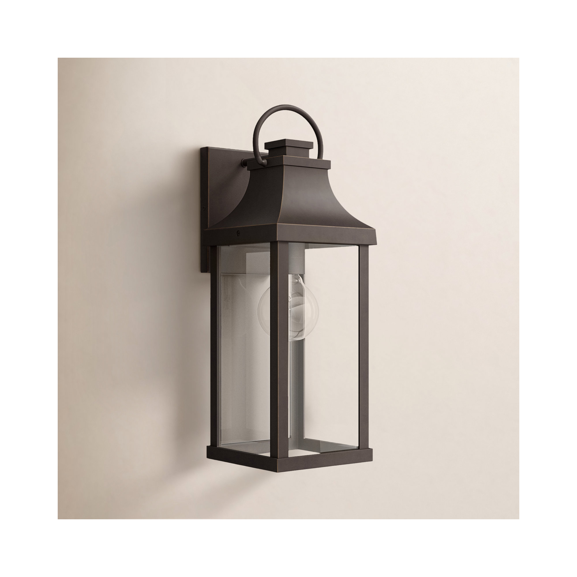 Single Light Outdoor Wall Light, Oiled Bronze