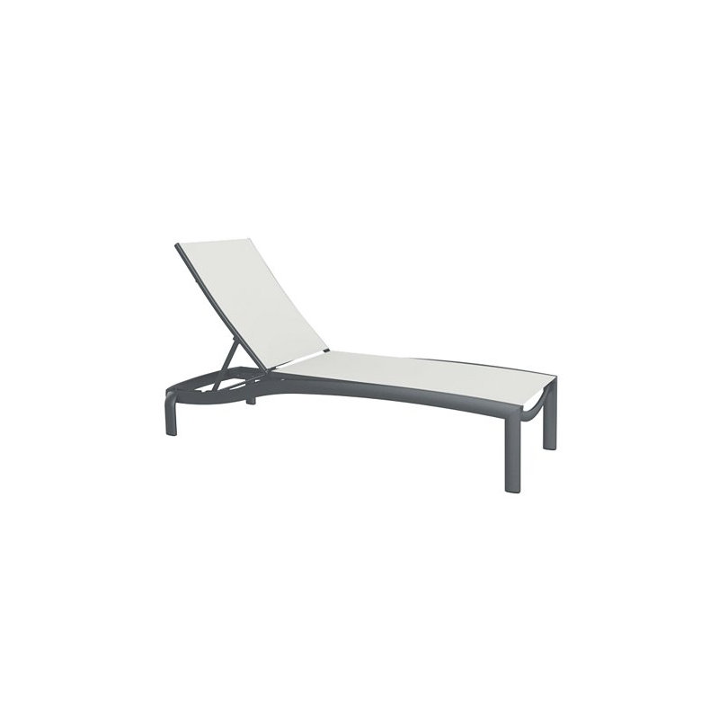 Kor Outdoor Chaise Lounge, Graphite, Bogota