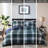 Soft Comforter , Navy Blue Tone With 2-Inch Flange