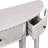 Antique White Console Table With Spacious Interior & Drawers Minimalist Table, Vertical Stripe Design, Ample Storage Space-1933433735
