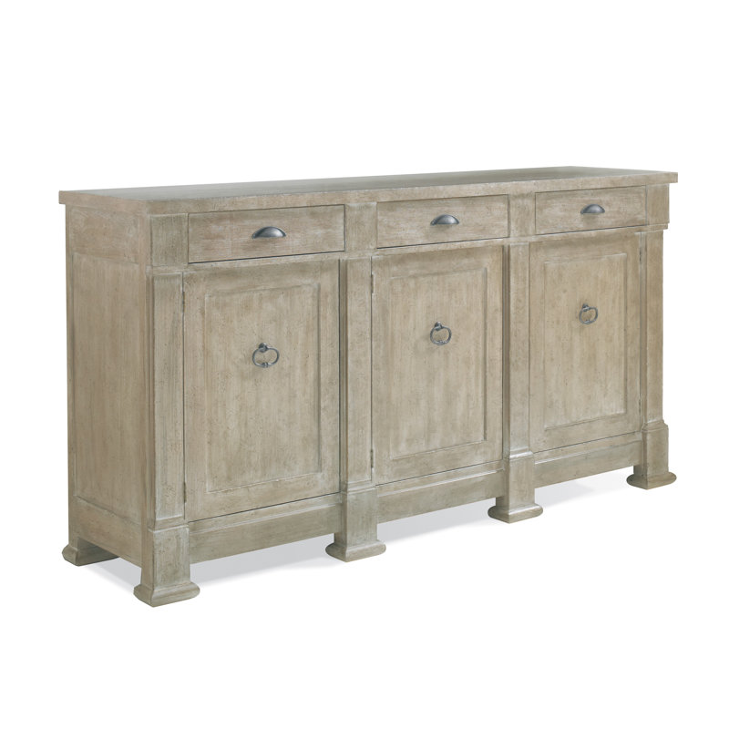 Buffet en bois à 3 tiroirs 75" large