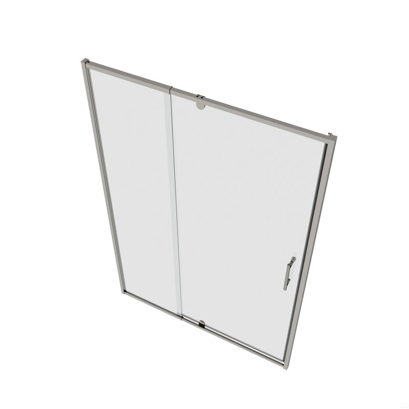 50-54" W X 71" H Piovt Swing Glass Shower Door,Pivot Frame Sliding Shower Door With 1/4"(6Mm) Clear SGCC Tempered Glass,Reversible Installation