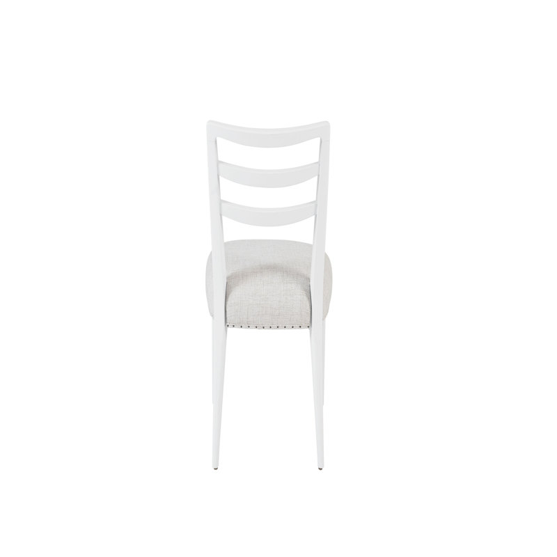 Table ronde extensible avec 4 chaises blanches Ladderback