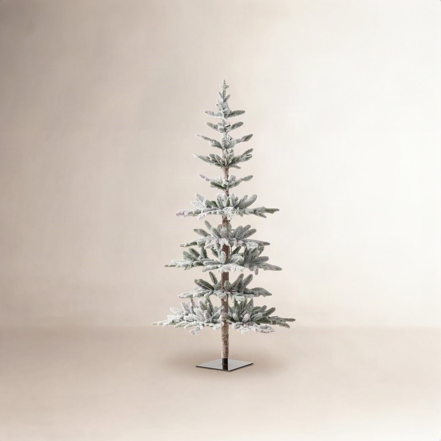Johvan Frosted Pre-Lit Pine Christmas Tree, 6'