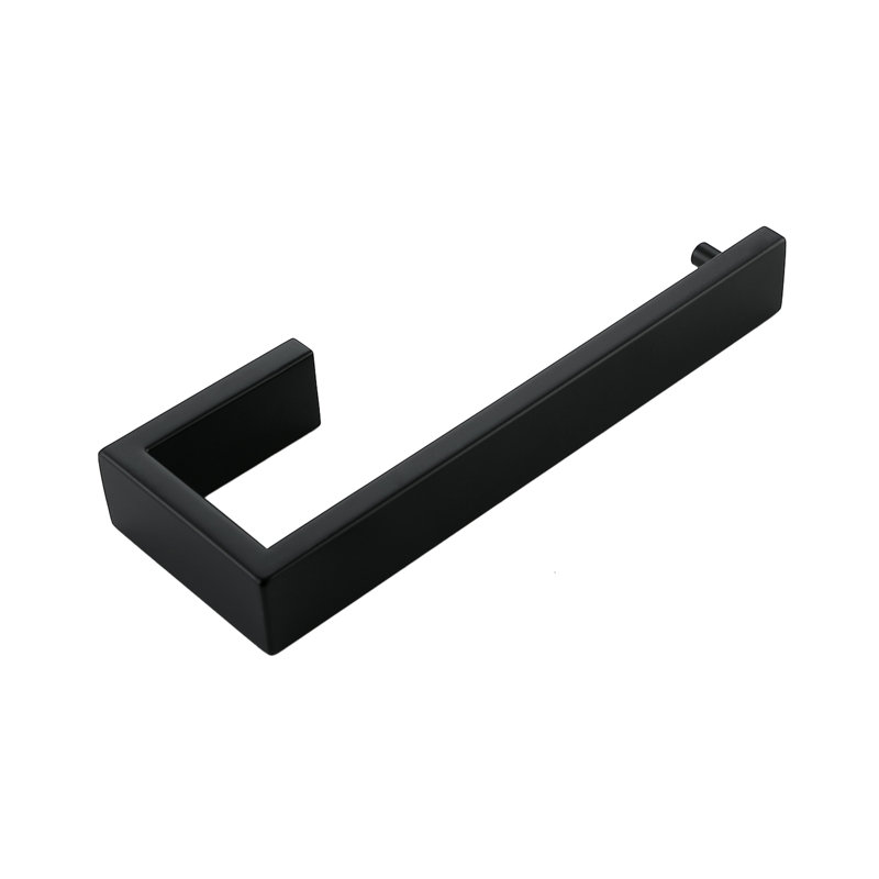 Porte-serviettes mural en acier inoxydable, Noir mat, 1