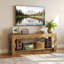 Meuble télé 65 po avec rangement brun rustique avec rangement 65 po