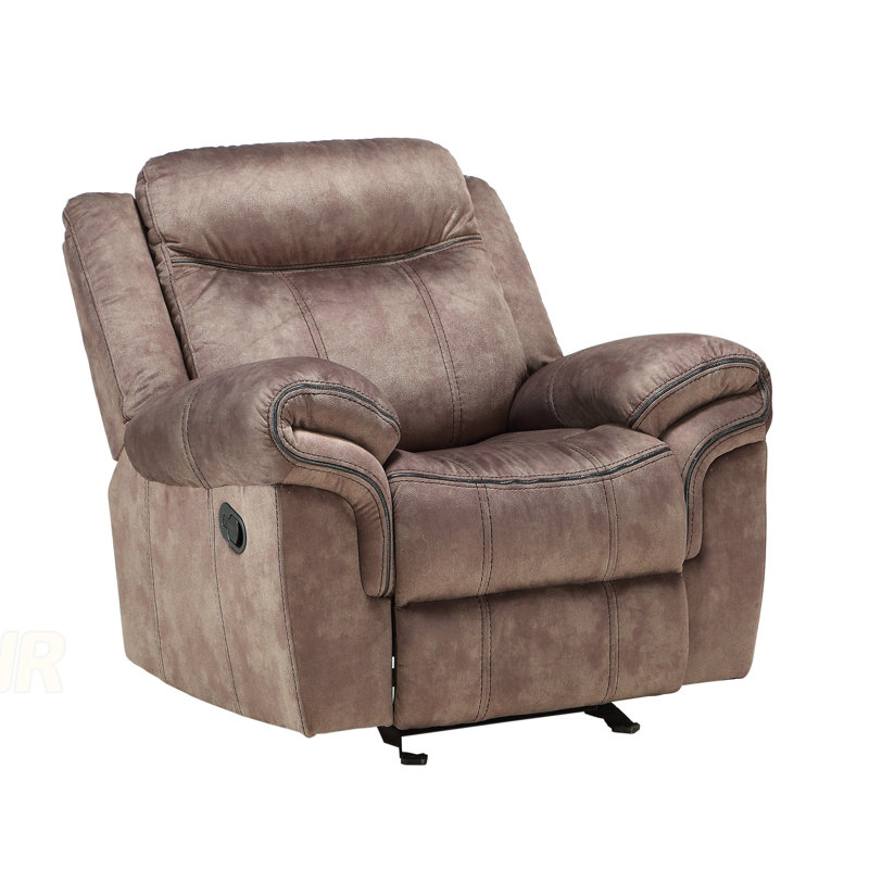 Fauteuil inclinable et oscillant en velours Zubaida