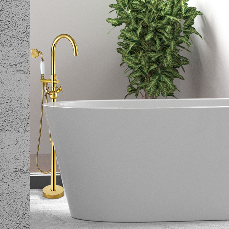 Floor Tub Spout, Ti Gold