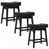 Black Faux Leather Seat/Black Frame