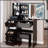Versatile Desktop Vanity Table with Advanced LED Mirror and Ample Storage-1961377638