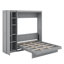 Lit escamotable double avec tablettes, garde-robe et DEL-1860228962-1860228963