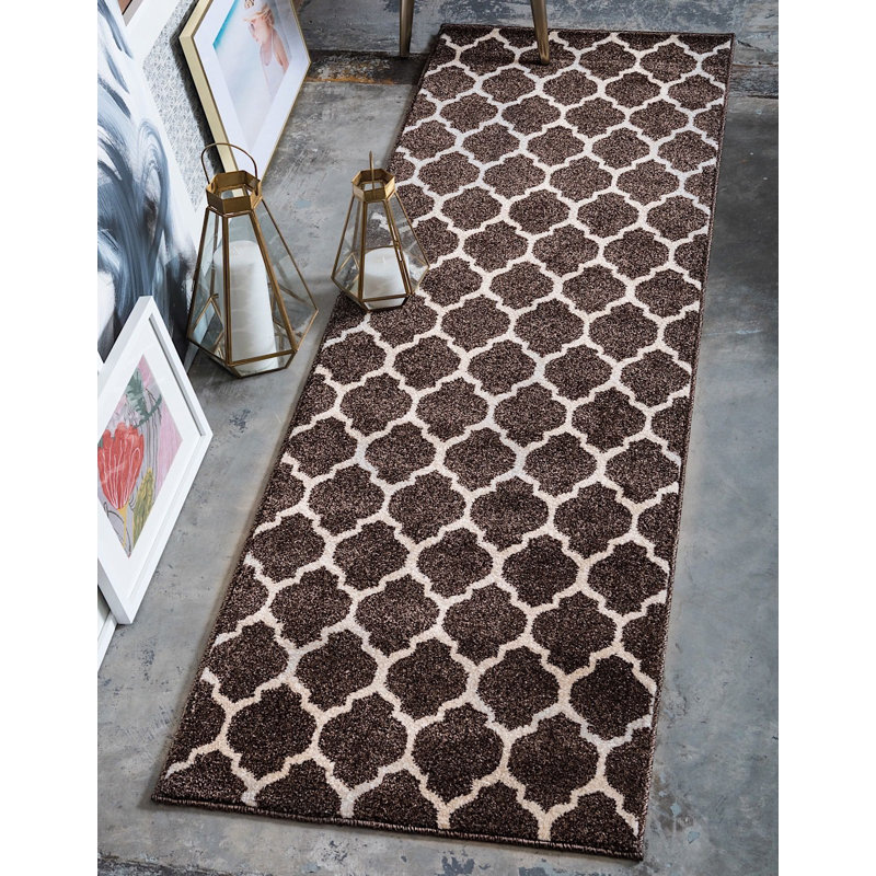 Tapis brun Cohleen, Tapis de couloir 2 pi x 6 pi