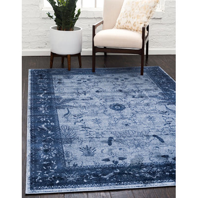 Tapis oriental bleu marine Amika