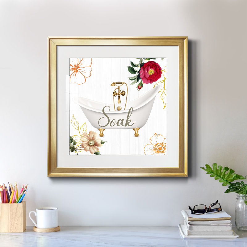 Soak - impression encadrée, H 17,5 po x l 17,5 po x P 1,5 po, Cadre doré