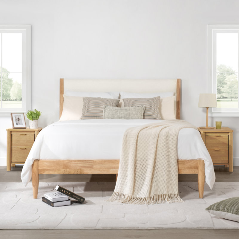 Natural 3 Piece Bedroom Set, Full , Cream