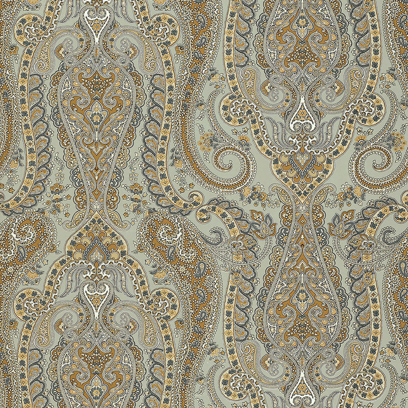 Isabella Paisley Wallpaper, Mineral