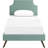 Laura Fabric Platform Bed with Round Splayed Legs-727492966-727492962
