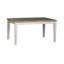 Ensemble de table de salle à manger rectangulaire Odum avec 6 chaises latérales à dossier à lattes et sièges rembourrés-1909824093