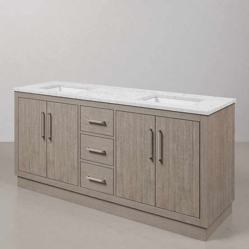 Hugo 72'' W Double Vanity, Chrome