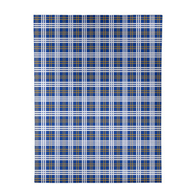 Tapis à carreaux bleu