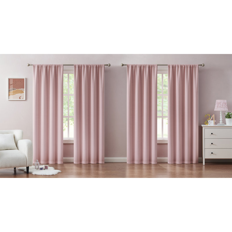 Rideau en polyester , Rougir, L 38 po x L 84 po