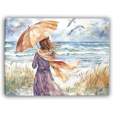 Seaside Reflections - Toile élégante à l'aquarelle