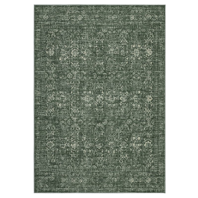 Vintage Machine Washable Area Rug Soft Non Slip Thin Floor Carpet, Low Pile Non Shedding Rug, Stain Resistant Printed Rug for Bedroom Living Room