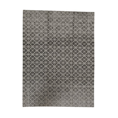 Geometric Area Rug in Gray