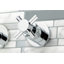 Robinet de baignoire romaine à 3 poignées et 3 poignées à fixation murale Kingston Brass-54822247-60119954