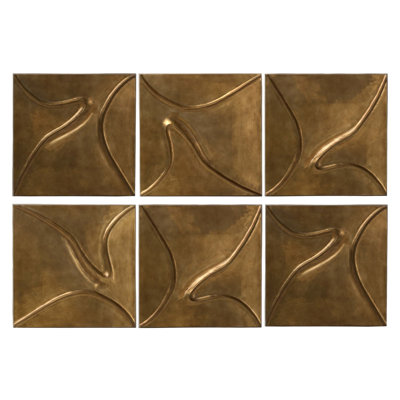 Ozias Metal Wall Panel-Smooth Golden