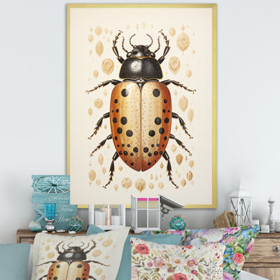 Coccinelle doré minimaliste II - imprimé