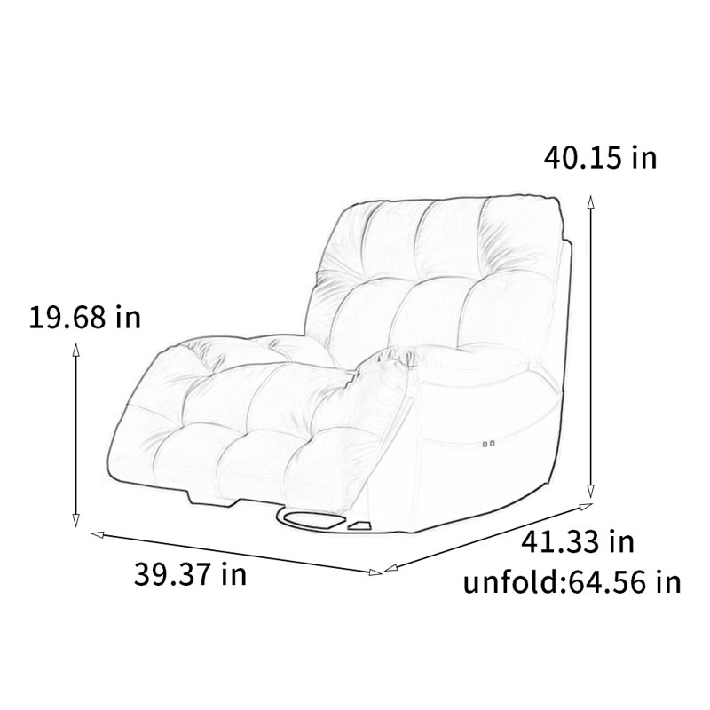 Comfortable adjustable recliner in solid wood, Black