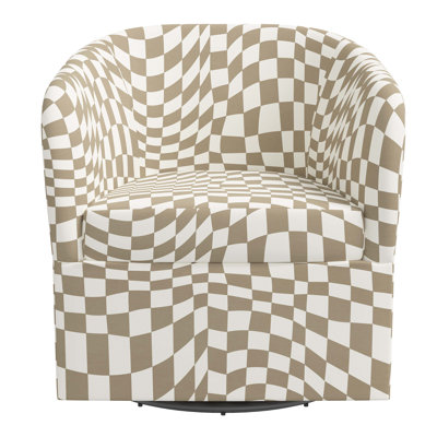 Lesia Upholstered Swivel Barrel Chair