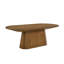 Table de salle à manger ovale Andrew de 224 cm (88 po) au fini noyer – Pied central en bois massif et MDF, 8 couverts