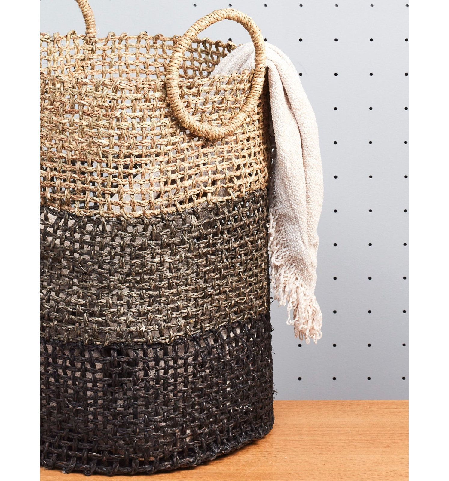 Seagrass Decorative Basket 1, Black