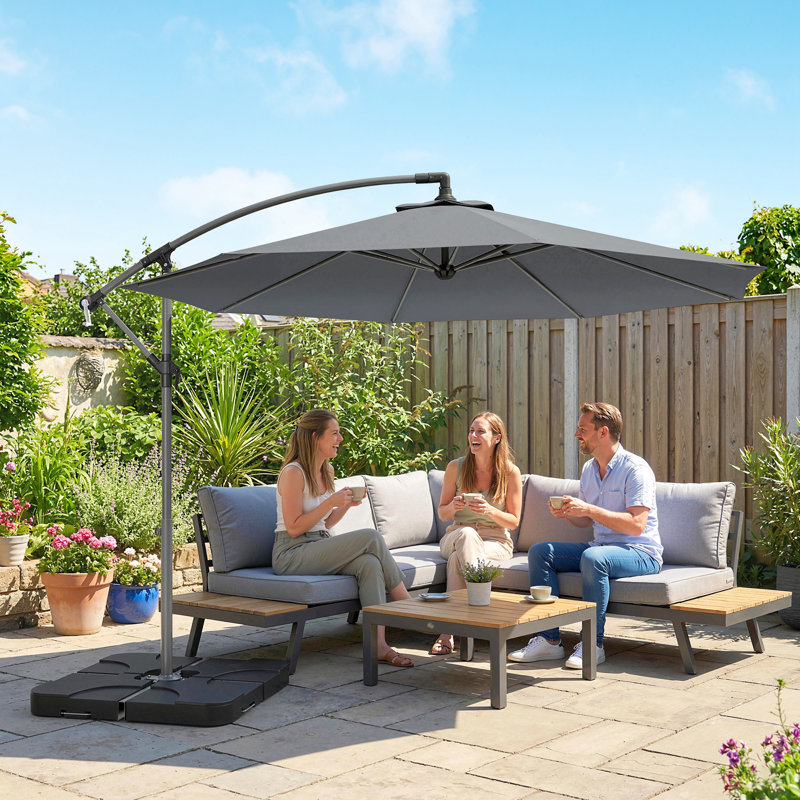 295cm Cantilever Parasol, Grey