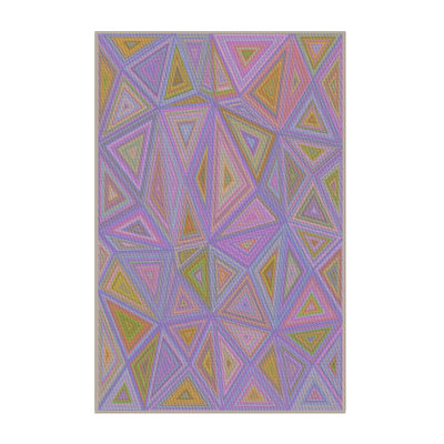 Tapis décoratif rose géométrique Schoenfeld